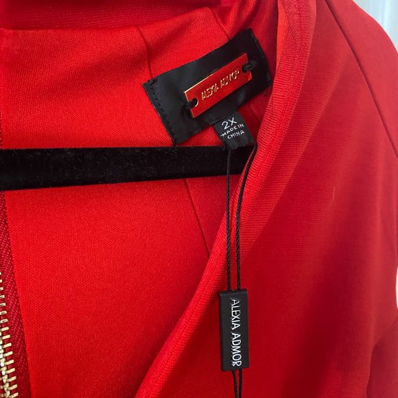 NWT Alexia Admor New York Woman's 2X Red Sleeveless Sheath Dress - Picture 4 of 5